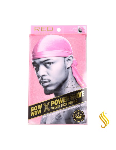 Red Kiss Power Wave Velvet Durag Pink Capa De Cabello
